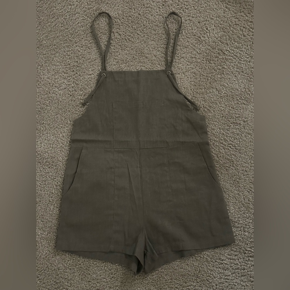 Natural Life Brown Pocket Romper Shortall - S